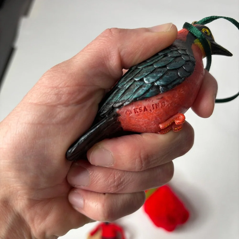 Vintage Christmas‎ Ornaments Lot Santa Elf Bird Nutcracker Mouse Holiday Decor